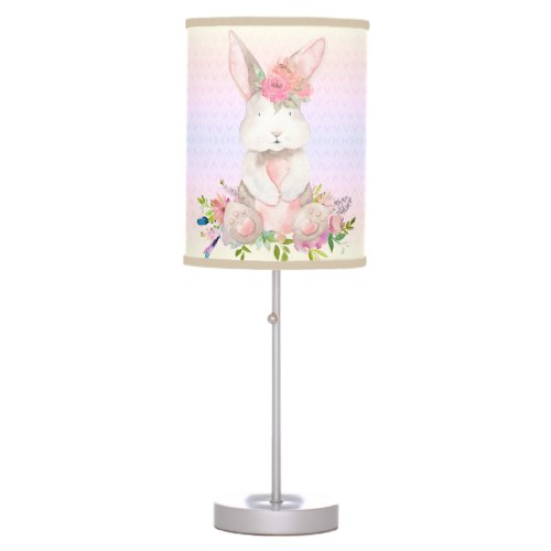 Cute Floral Bunny Kids Room Floor Lamp
