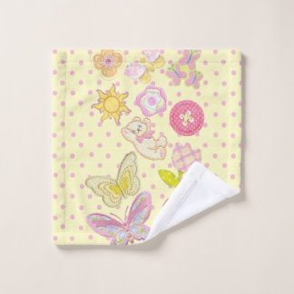 Cute Floral & Butterfly Pattern Bath Towel