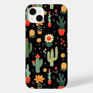 Cute Floral Cactus Pattern Case-Mate iPhone 14 Plus Case