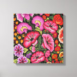 Cute Floral Canvas.flowers, Mexican Style Canvas Print at Zazzle