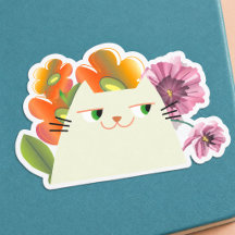 Cute Floral Cat
