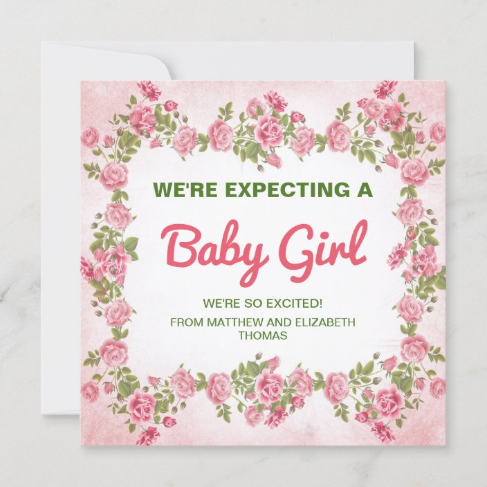 cute baby girl announcements