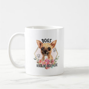 Cute Floral Chihuahua Love Coffee Mug