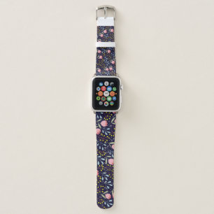 Cute Floral: Colorful Flowers Pattern. Apple Watch Band