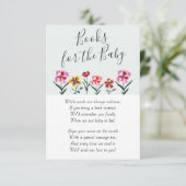 Cute Floral Couples Baby Shower Books for Baby  Enclosure Card (Standing Front)