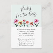 Cute Floral Couples Baby Shower Books for Baby  Enclosure Card (Front)