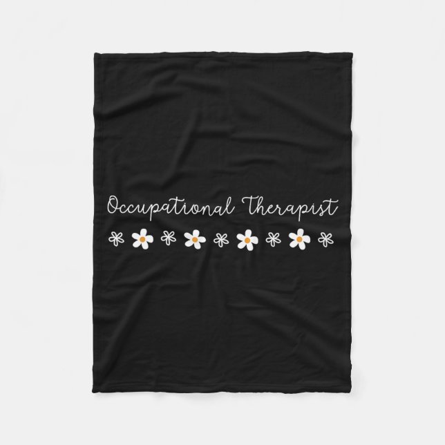 Cute Floral Daisy Occupational Therapy Therast Ot  Fleece Blanket (Front)