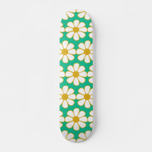 Cute Floral Daisy Pattern  Skateboard