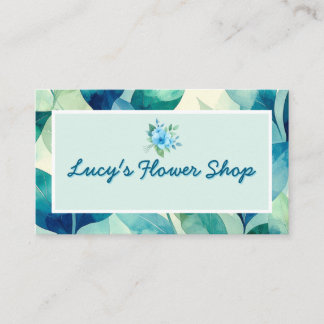 Cute Floral Design Flower Shop Business Card