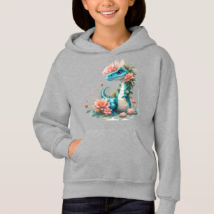 Cute Floral dinosaur Hoodie