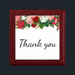 Cute Floral Elegant Calligraphy Burgundy Roses Gift Box<br><div class="desc">Cute Floral Elegant Calligraphy Burgundy Roses gift box</div>