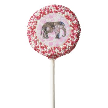 Cute Floral Elephant  Chocolate Covered Oreo Pop by FairyWoods at Zazzle