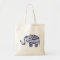 Cute Floral Elephant In Navy Blue