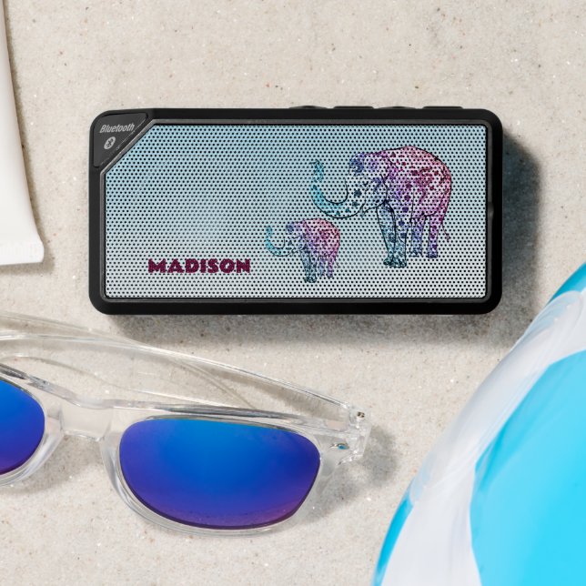 Cute Floral Elephants Bluetooth Speaker (Insitu(Beach))