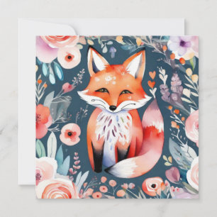 Cute floral fox