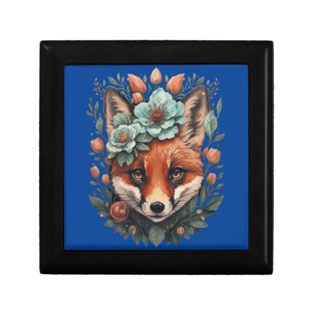 Cute floral fox gift box (Front)