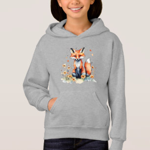 Cute floral fox hoodie