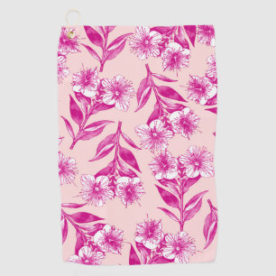 Cute Floral Golf Towel