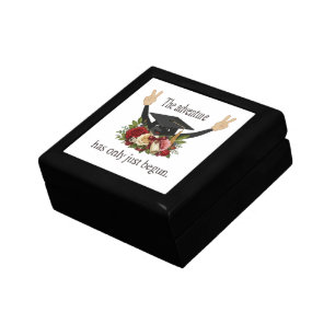 Cute Floral Graduation Cap   The Adventure Begins Gift Box