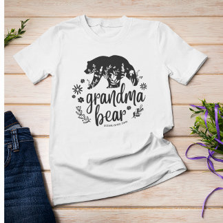 Cute Floral Grandma Bear | Gift for Grandma T-Shirt