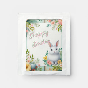 Cute, floral happy Easter bunny Tea Bag Drink Mix