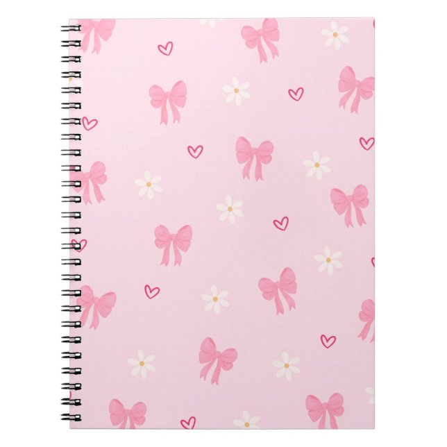 | Cute Floral & Heart Pattern Soft Cozy Blanket” Notebook (Front)