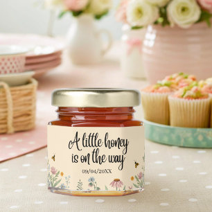 Cute Floral Honey Bee Jar Favors