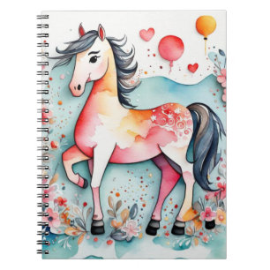 Cute floral horse notebook
