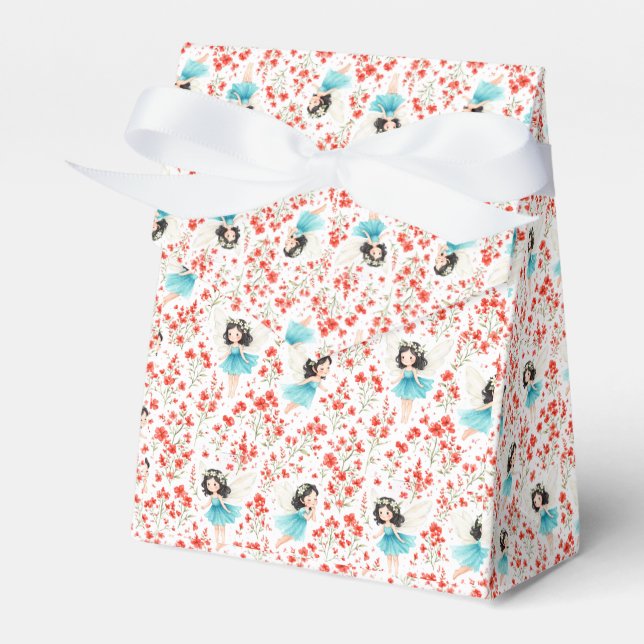 Cute Floral Kids Favor Box  (Front Side)