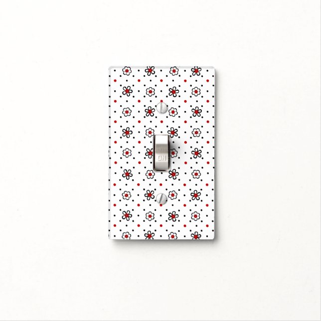 Cute Floral Light Switch Cover (In Situ)