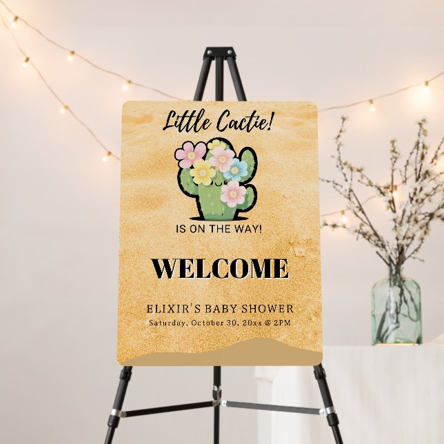 Cute Floral Little Cuctie Kawaii Baby Shower Foam Board (In Situ (Stand))