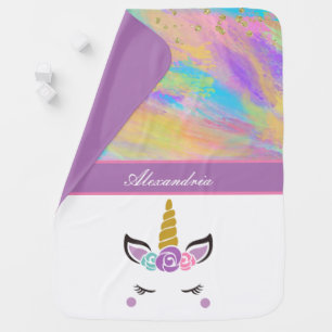 Cute Floral Magical Baby Unicorn / Baby Blanket