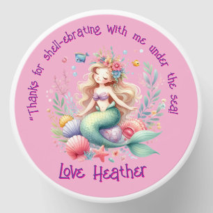 Cute Floral Magical Mermaid Onder-the-Sea Birthday Mini Candle Favors