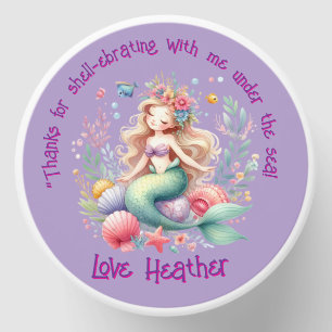 Cute Floral Magical Mermaid Onder-the-Sea Birthday Mini Candle Favors