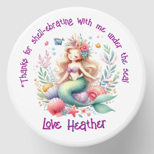 Cute Floral Magical Mermaid Onder-the-Sea Birthday Mini Candle Favors