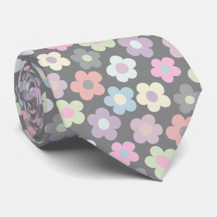 Cute Floral Meadow Pattern Neck Tie