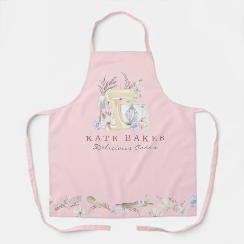 Cute Floral Modern Cake Baking Dessert Apron