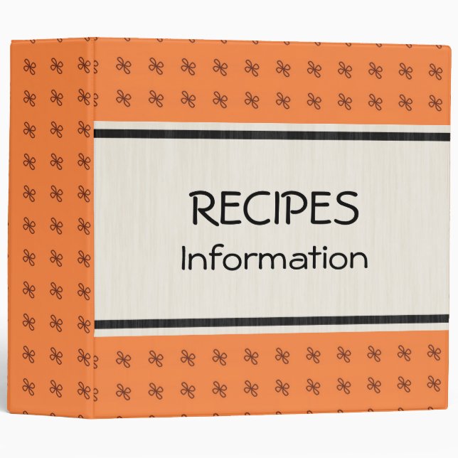 Cute FLoral Modern Geometric Pattern Binder (Front/Spine)