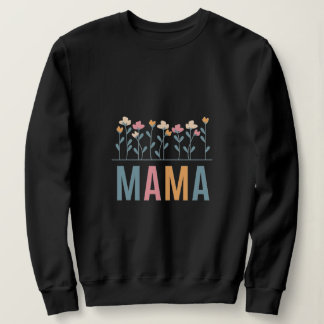 Cute floral Mom Sweat Tee with Flower Design