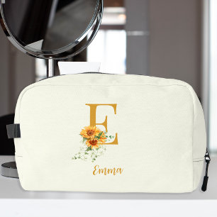 Cute floral monogram name personalized dopp kit