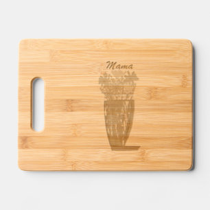 Cute Floral Mother’s Day Custom Engraved Cutting Board