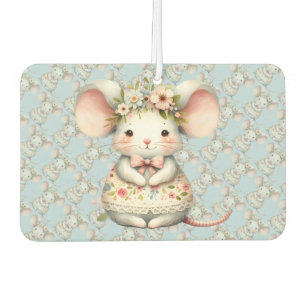 Cute Floral Mouse Dress Flower Crown Air Freshener