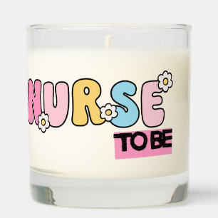 Cute Floral Nurse To Be Candle 