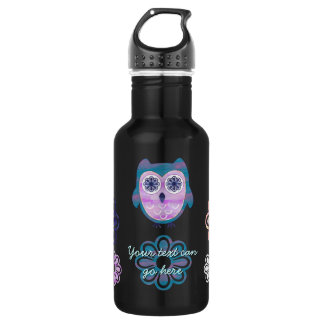 Cute Floral Owl Stainless Steel Water Bottle