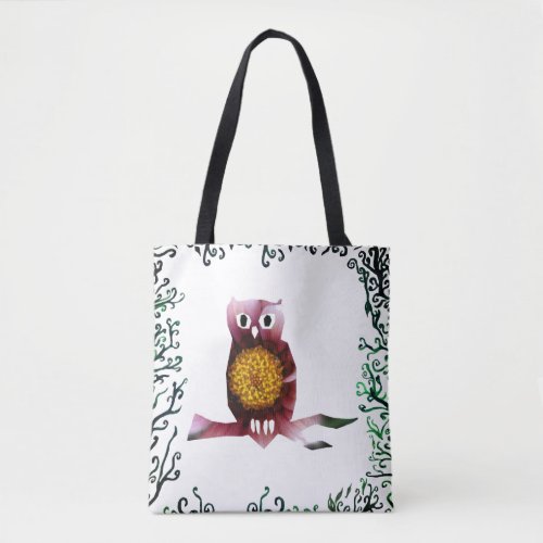 Cute Floral Owl Tote