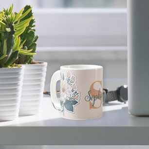 Cute Floral Pastel Colors Customizable Coffee Mug