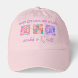Cute & Floral Patchwork Pattern in Pastel Colours Hat
