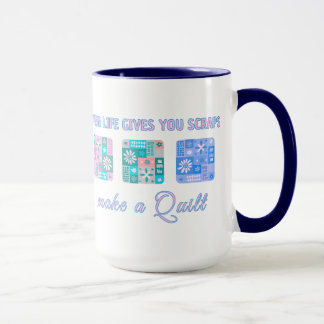Cute & Floral Patchwork Pattern in Pop Colours Mug