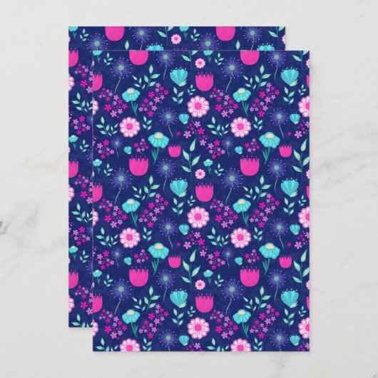 Cute floral pattern background (Front/Back)