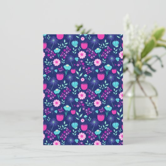 Cute floral pattern background (Standing Front)